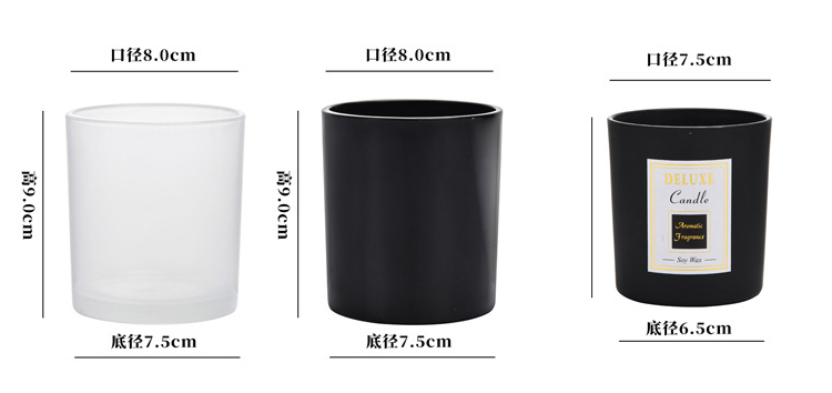 High quality cheap frosted colored candle jars empty candle jars