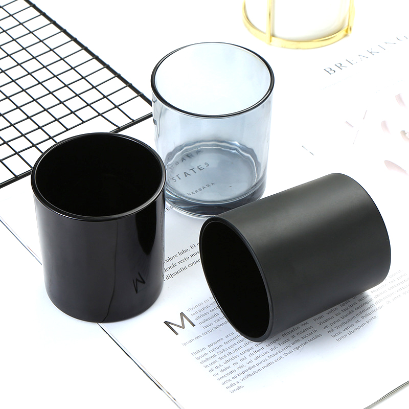 High quality cheap frosted colored candle jars empty candle jars
