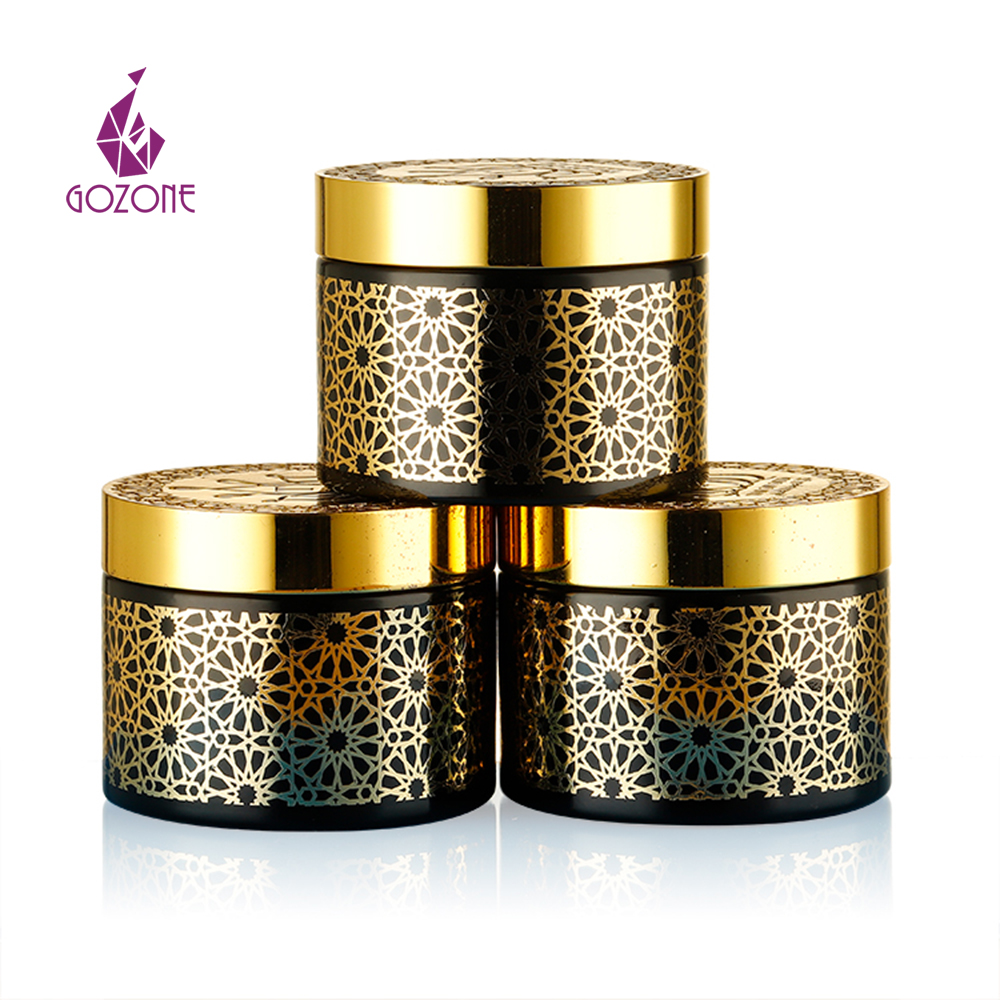 High quality child resistant jar bakhoor for arabic luxury glass jars