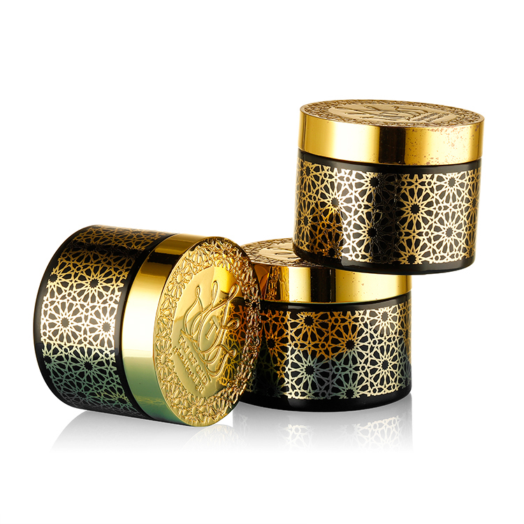 High quality child resistant jar bakhoor for arabic luxury glass jars