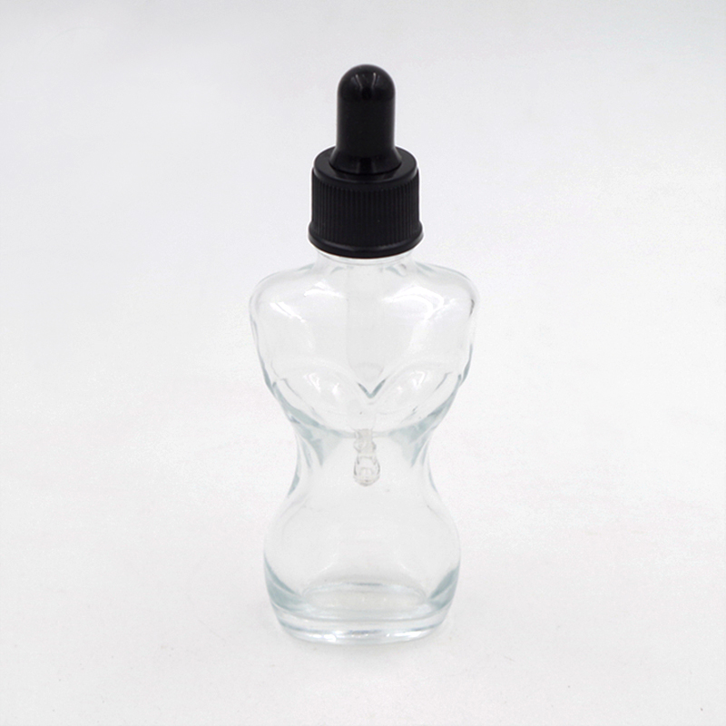 High quality clear empty bottle for tincture CBD oil essential oil glass dropper bottle with child resistant caps