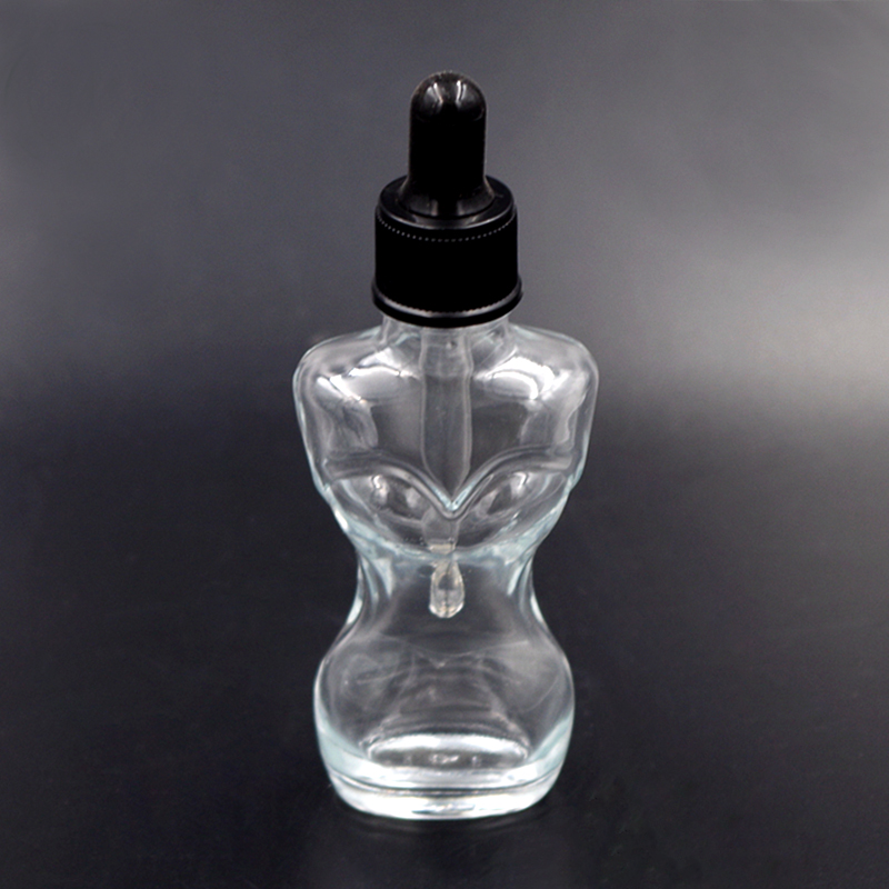 High quality clear empty bottle for tincture CBD oil essential oil glass dropper bottle with child resistant caps