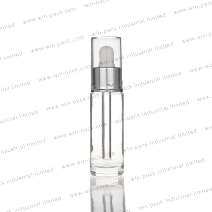 High quality clear empty glass dropper bottle in stock 50ml dropper bottle cosmetic packaging bottle set for cosmetic