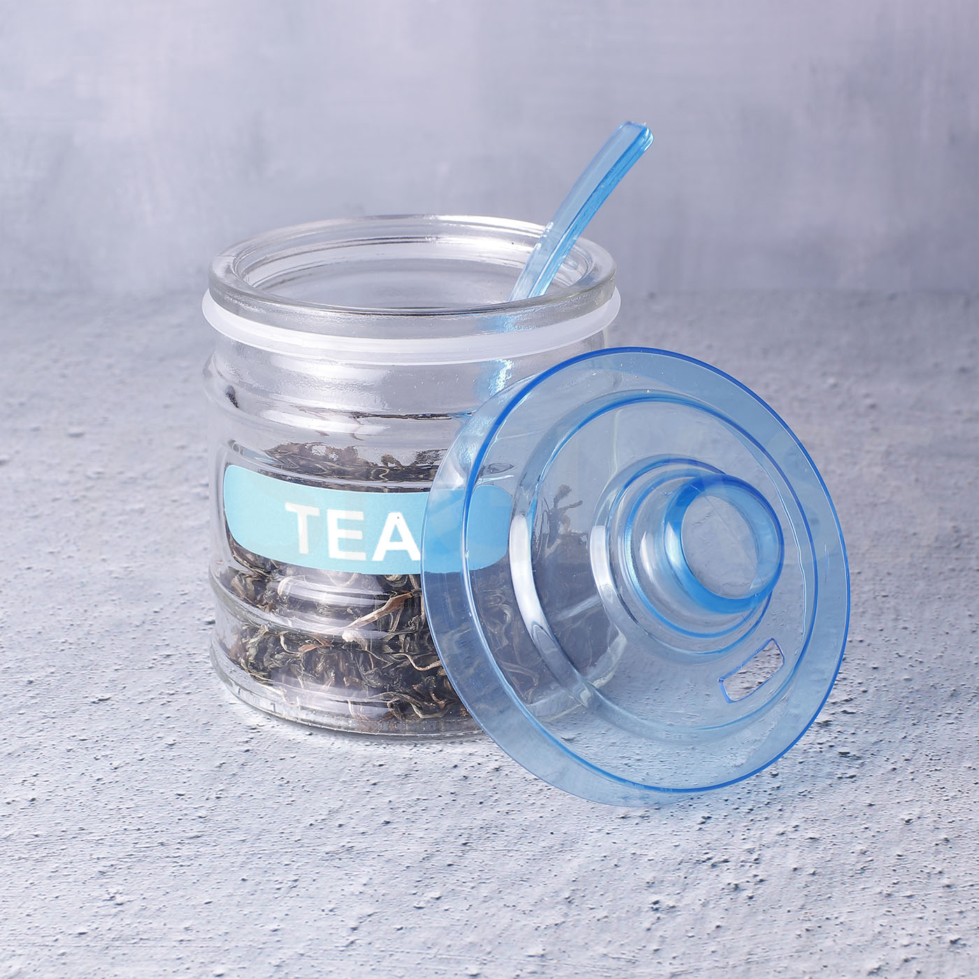 High quality clear glass jar kitchen storage jars for tea coffee suger