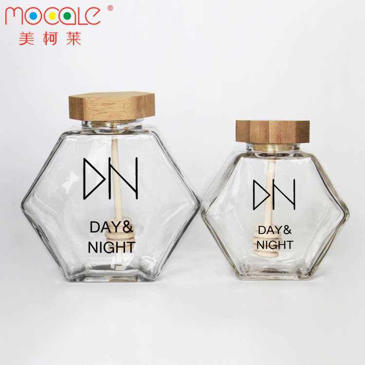 High quality clear glass storage jar with aluminum sealing lid
