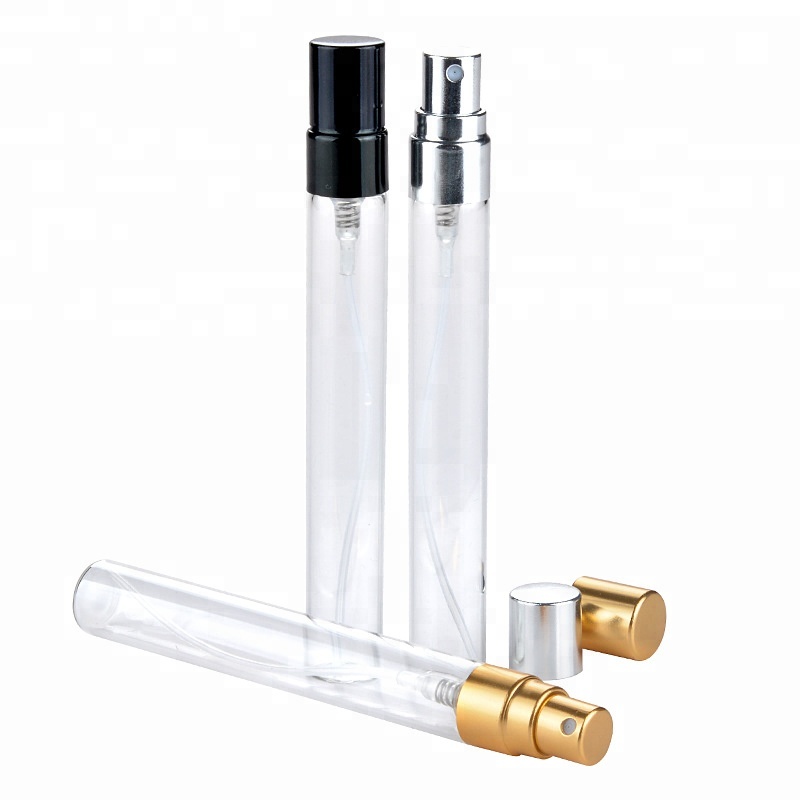 High quality clear tabular glass spray sample 10ml 2ml glass vial for perfume