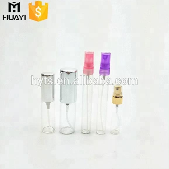 High quality clear tabular glass spray sample 10ml 2ml glass vial for perfume