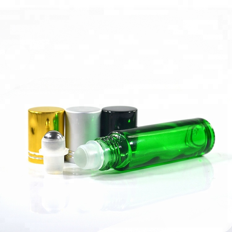 High quality colored perfume 4ml 6ml 8ml 10ml glass roll on bottle with stainless steel roller