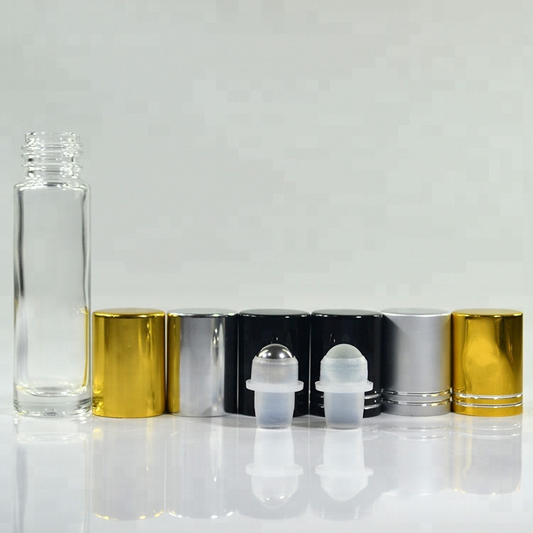 High quality colored perfume 4ml 6ml 8ml 10ml glass roll on bottle with stainless steel roller