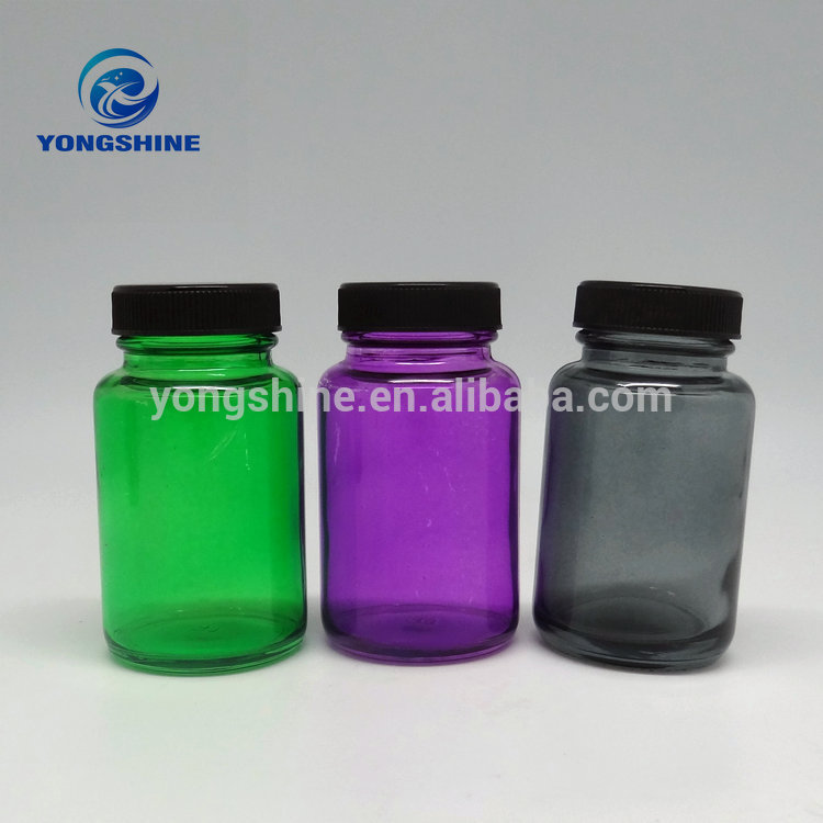 High quality colored pharmaceutical medecine glass bottle for pill packing