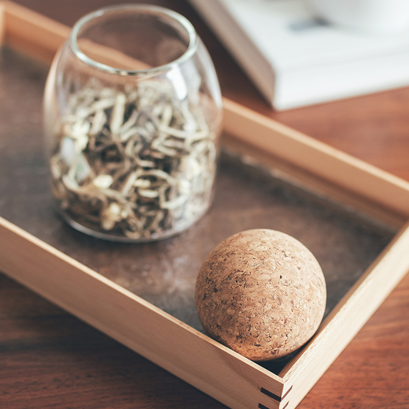 High quality cork sealed food kitchen storage container glass airtight jars