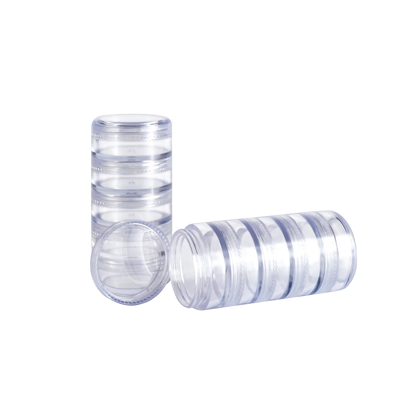 High quality cosmetic container five layer eye shadow clear plastic jar