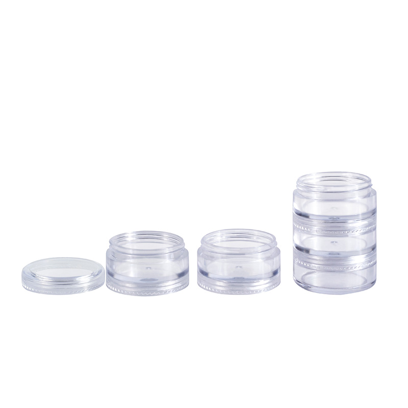 High quality cosmetic container five layer eye shadow clear plastic jar
