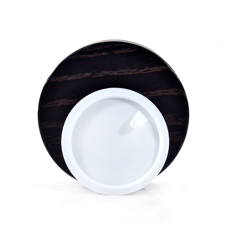High quality cosmetic jar 30g 50g 100g frosted clear glass body glass cosmetic cream jar with bamboo lid