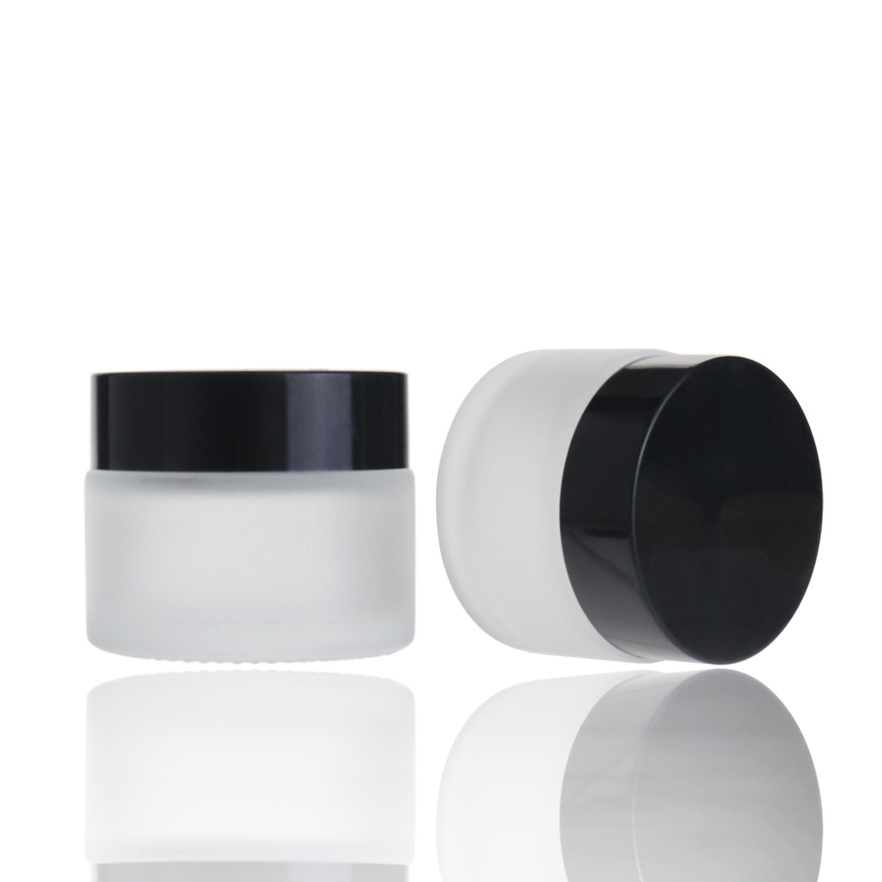 High quality cream 25ml frosted glass jars cosmetics