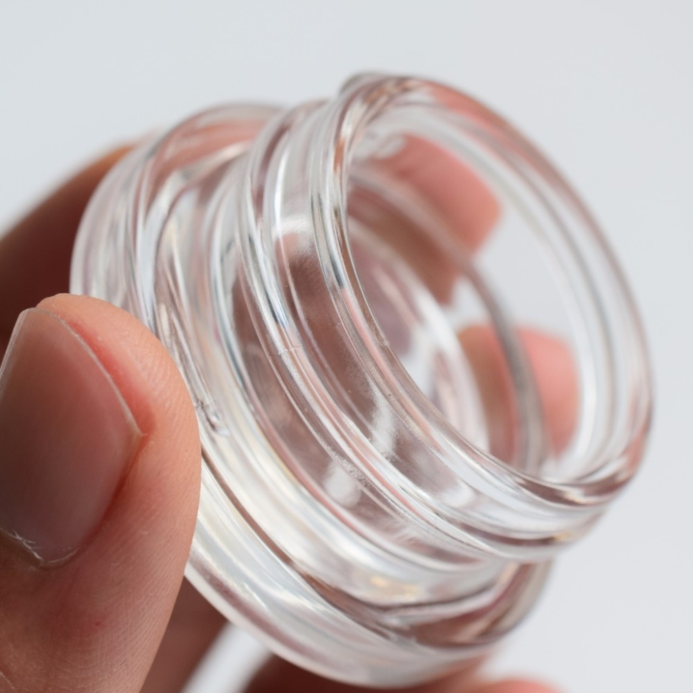 High quality cream jar with child resistant lid of balck white clear 5ml 7ml 9ml