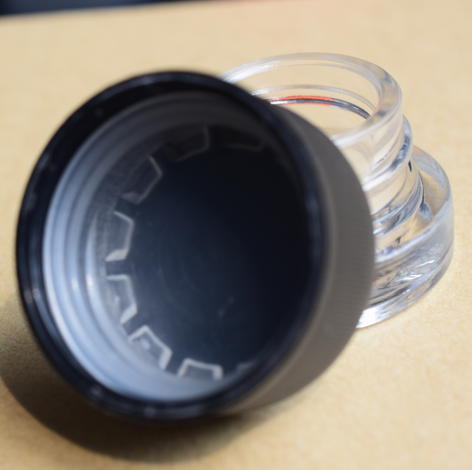 High quality cream jar with child resistant lid of balck white clear 5ml 7ml 9ml