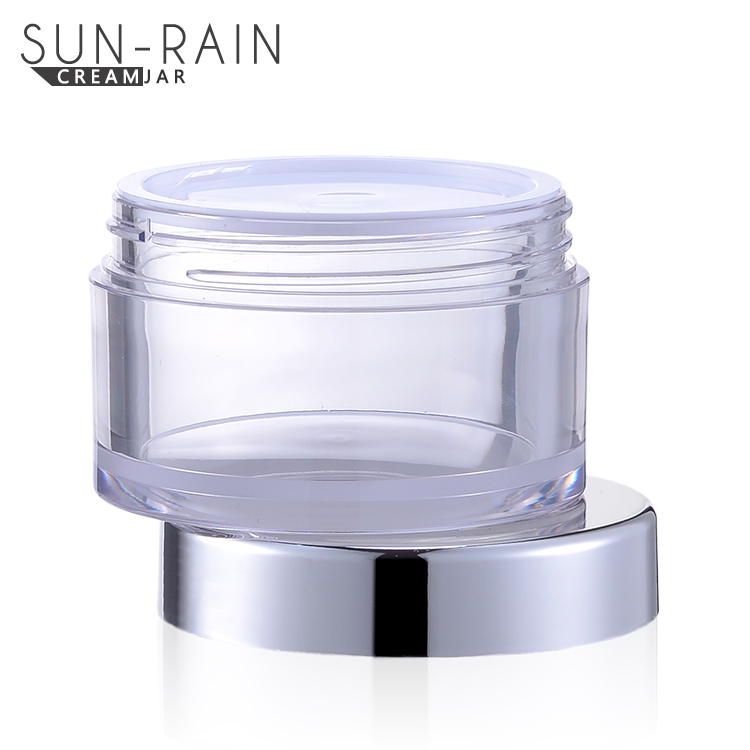 High quality custom cosmetic cream empty round colorful eco-friendly pet plastic jars