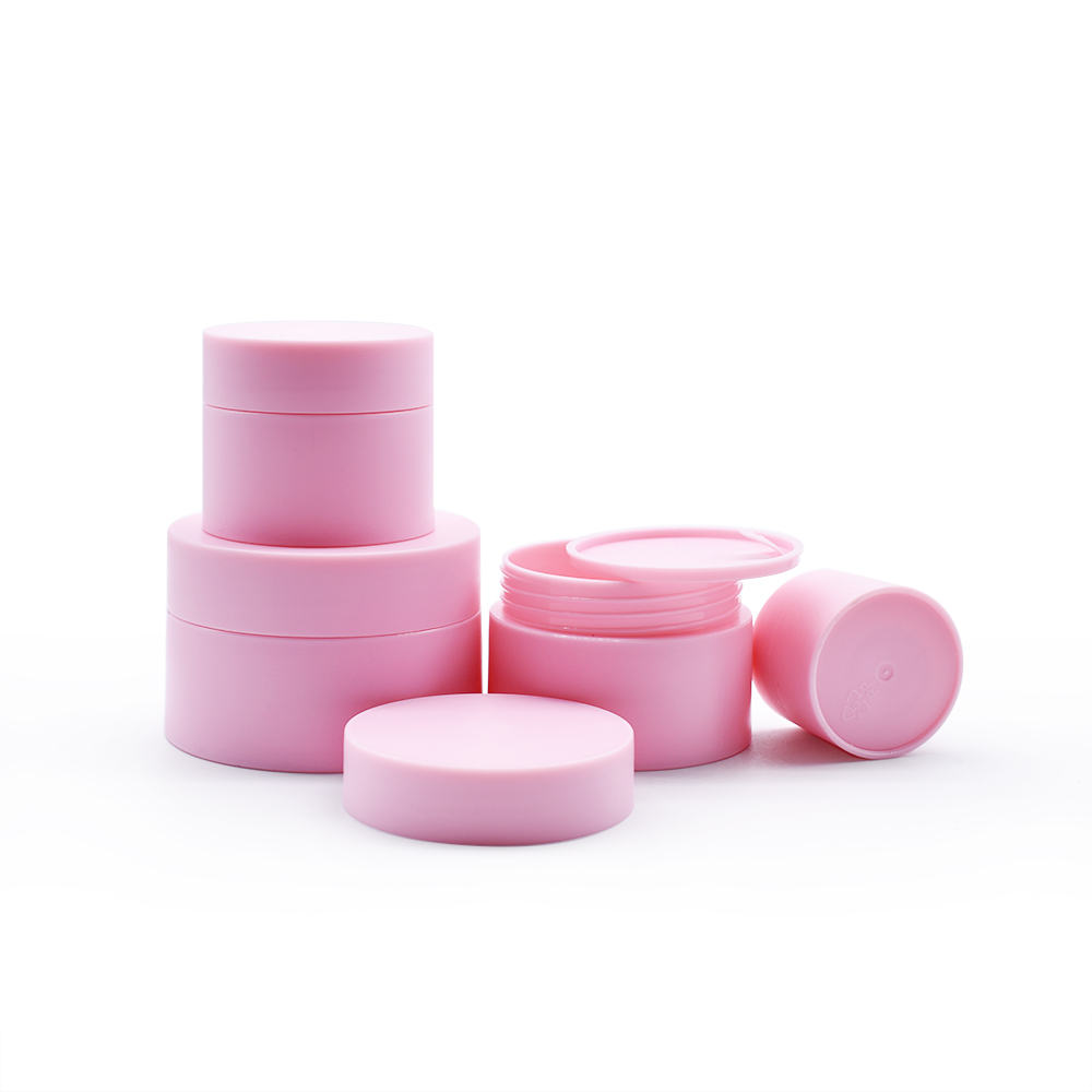 High quality customized cosmetic cream bottles and jars black pink face cream jar