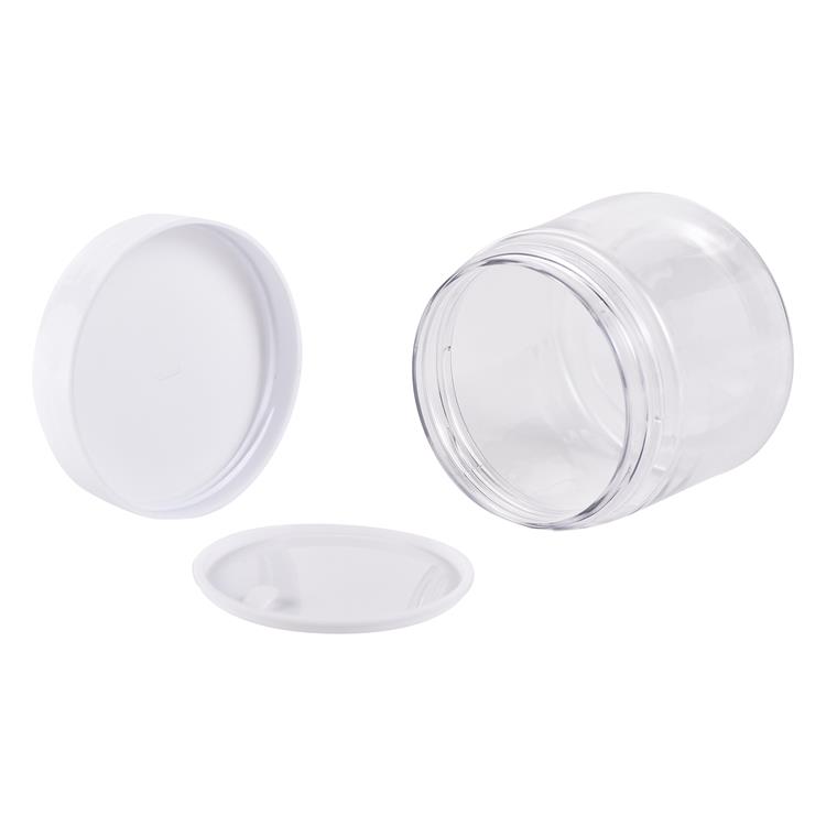 High quality customized recycle air tight empty white transparent cosmetic pet plastic jar manufacturers plastic jar