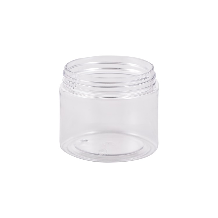 High quality customized recycle air tight empty white transparent cosmetic pet plastic jar manufacturers plastic jar