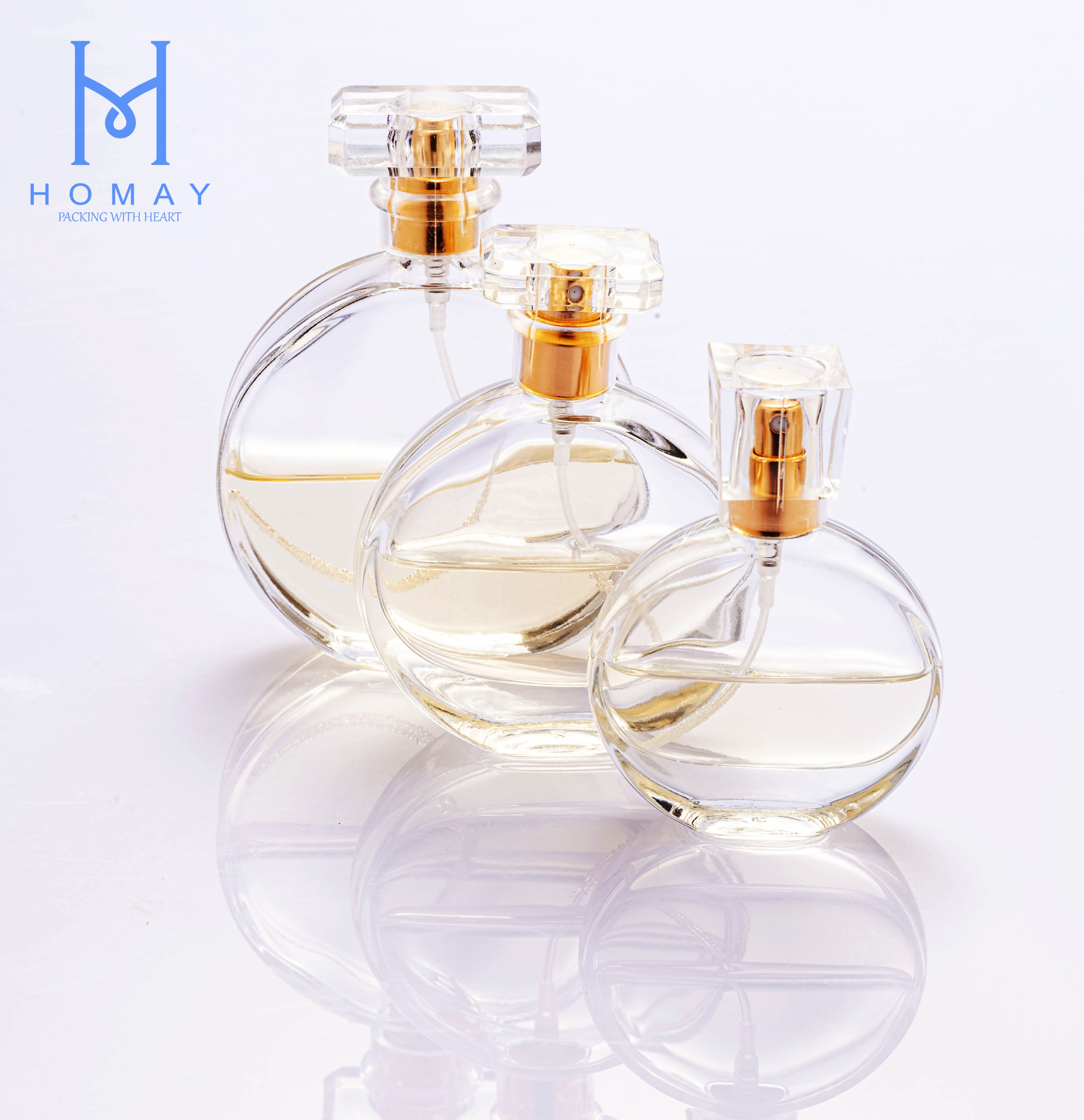 High quality different shape glass bottles perfume bottles 30ml,50ml,100ml