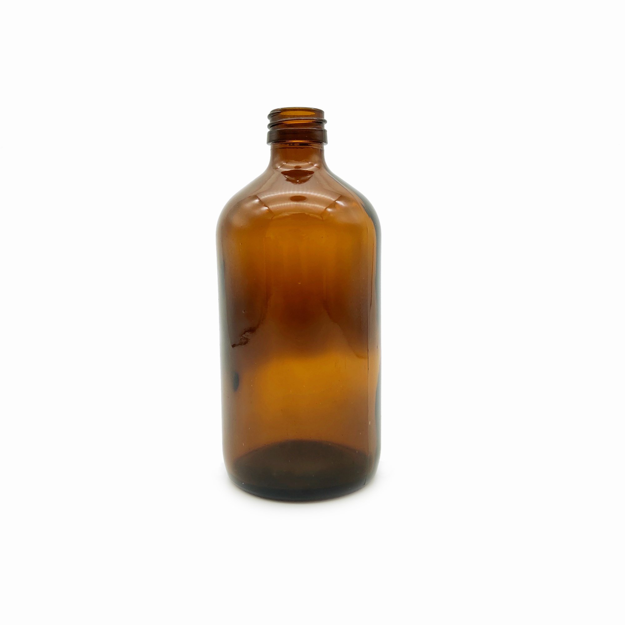 High quality empty 500ml / 16oz amber glass bottle with 28mm ROPP caps 500ml for beverage and bamboo