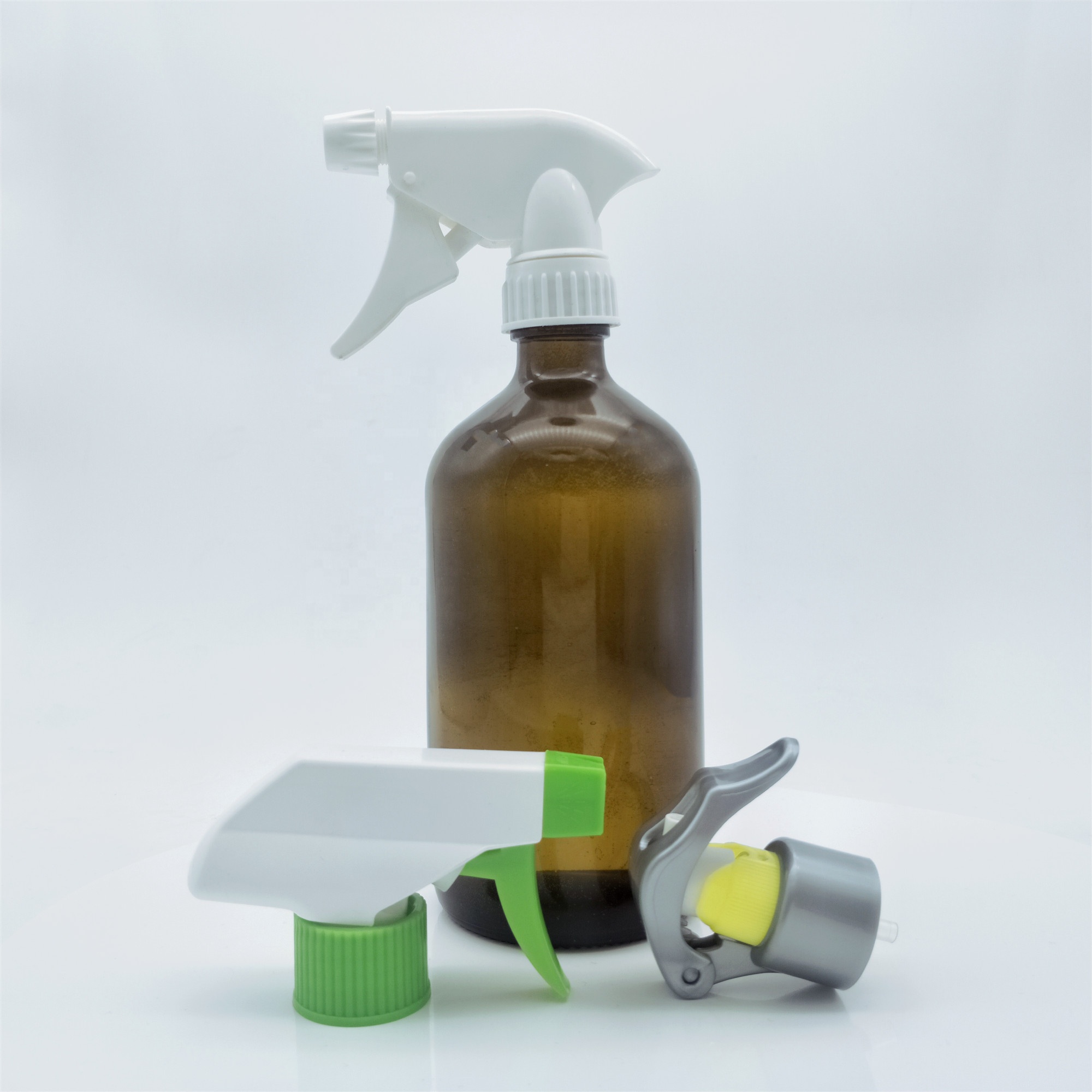 High quality empty 500ml / 16oz amber glass bottle with 28mm ROPP caps 500ml for beverage and bamboo