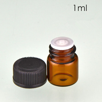 High-quality empty 5ml amber glass essential oil bottle