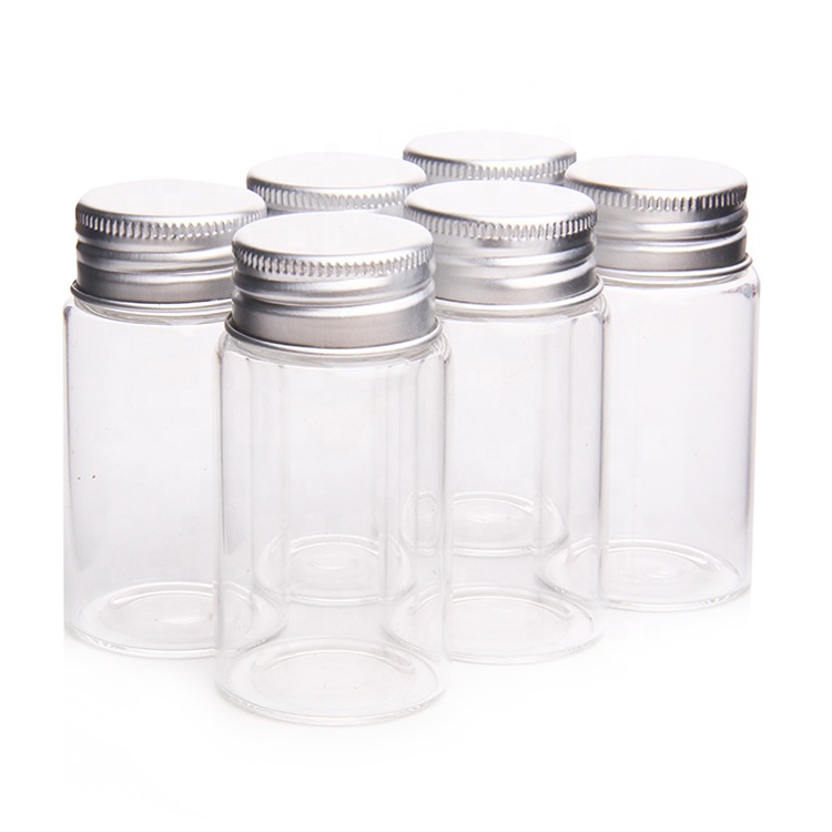 High quality empty capsule saffron glass pill bottle
