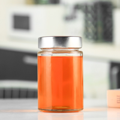 High quality empty round hermetic pickle food jam glass storage jar with lug lid