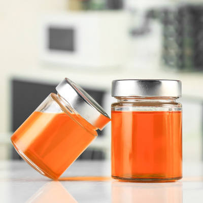 High quality empty round hermetic pickle food jam glass storage jar with lug lid
