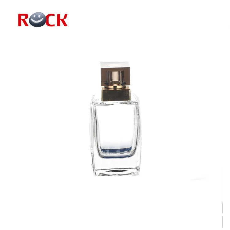 High quality empty square perfume bottle 100ml glass design