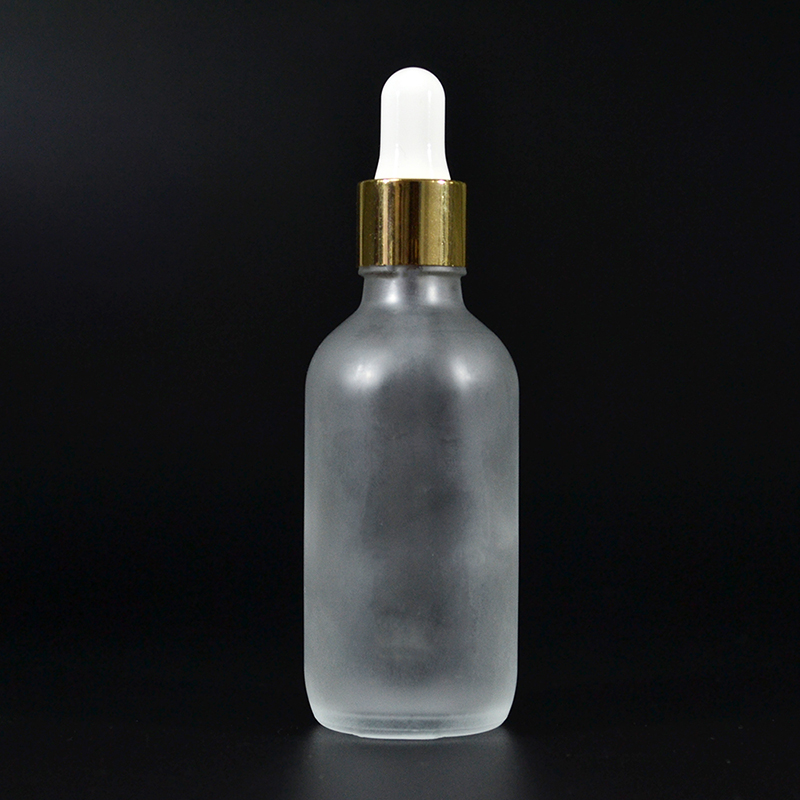 High quality essential oil glass bottle 5ml 10ml 15ml 20ml 30ml 50ml 100ml frosted glass dropper bottle with aluminum lid