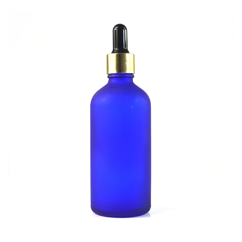High quality essential oil glass bottle 5ml 10ml 15ml 20ml 30ml 50ml 100ml frosted glass dropper bottle with aluminum lid