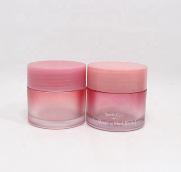High quality facial cream containers plastic lip scrub jar 20g AS pink cosmetic jar with lids for eye cream