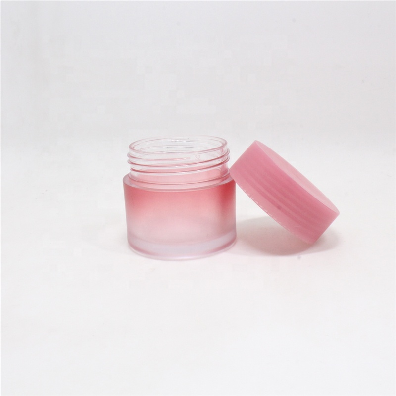 High quality facial cream containers plastic lip scrub jar 20g AS pink cosmetic jar with lids for eye cream