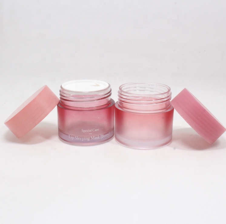 High quality facial cream containers plastic lip scrub jar 20g AS pink cosmetic jar with lids for eye cream