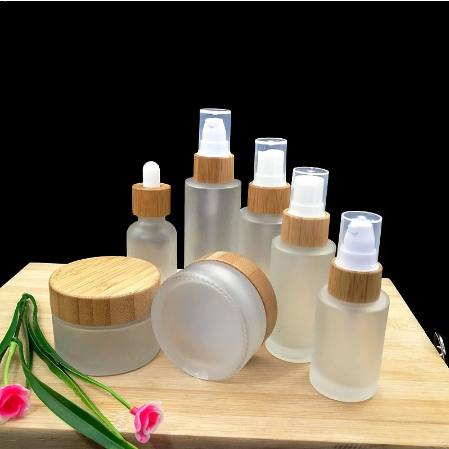 High quality factory professional bamboo cosmetic packaging set bamboo jar bamboo bottle