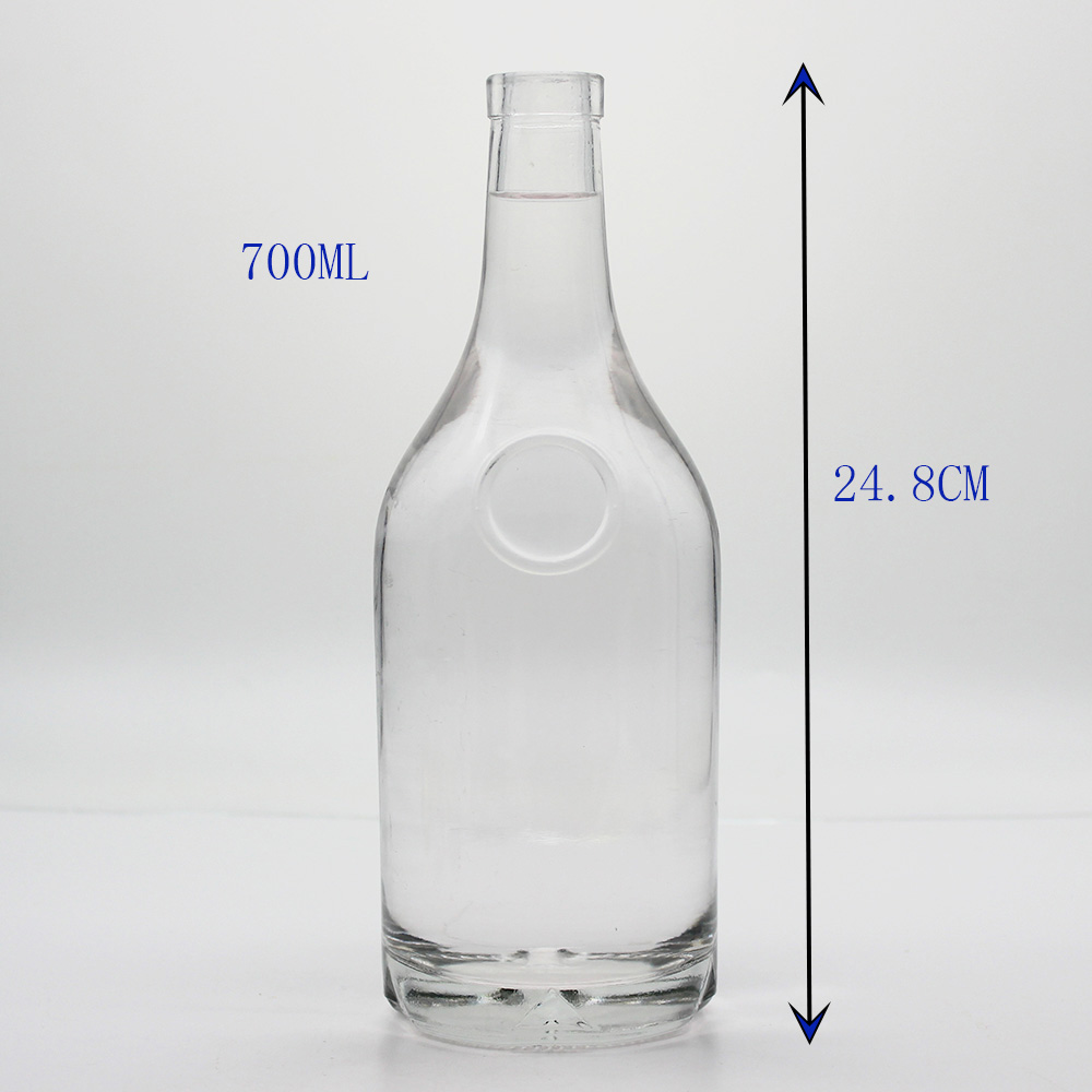 High quality factory supply custom vodka brandy liqour glass bottle 700ml