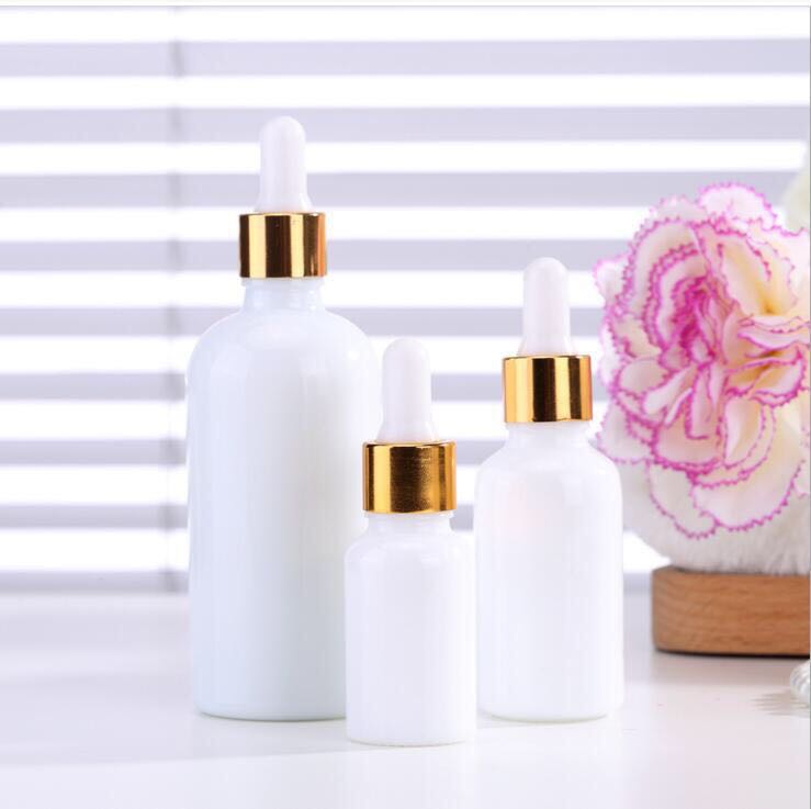 High quality fancy child proof white glass dropper bottle e liquid bottle essential oil bottle 30ml with droppers