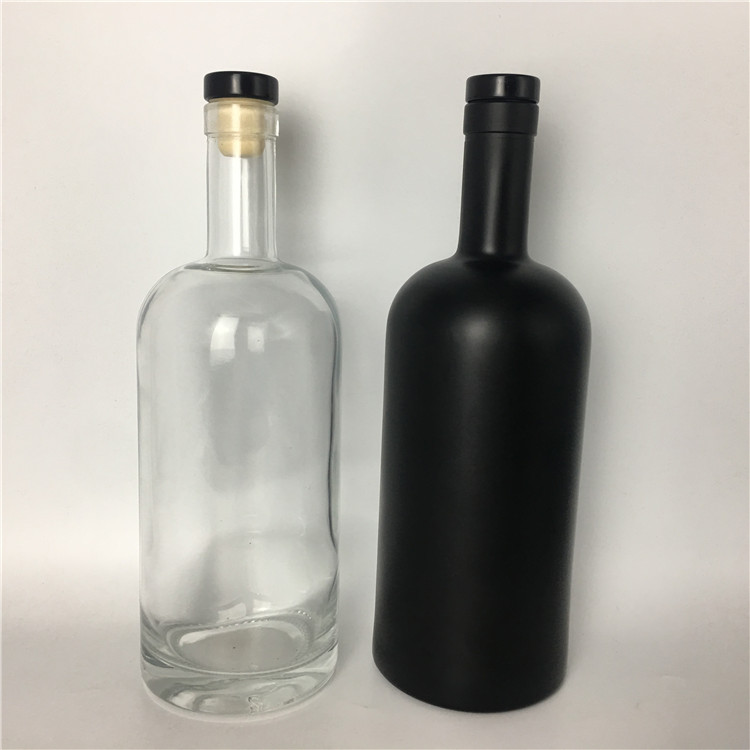 High quality fancy empty super white glass vodka bottle 500ml