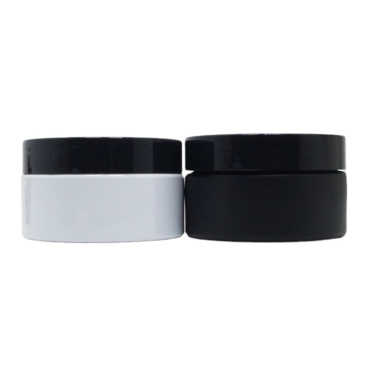 High quality free sample cosmetic body lotion 100g white plastic face cream jar