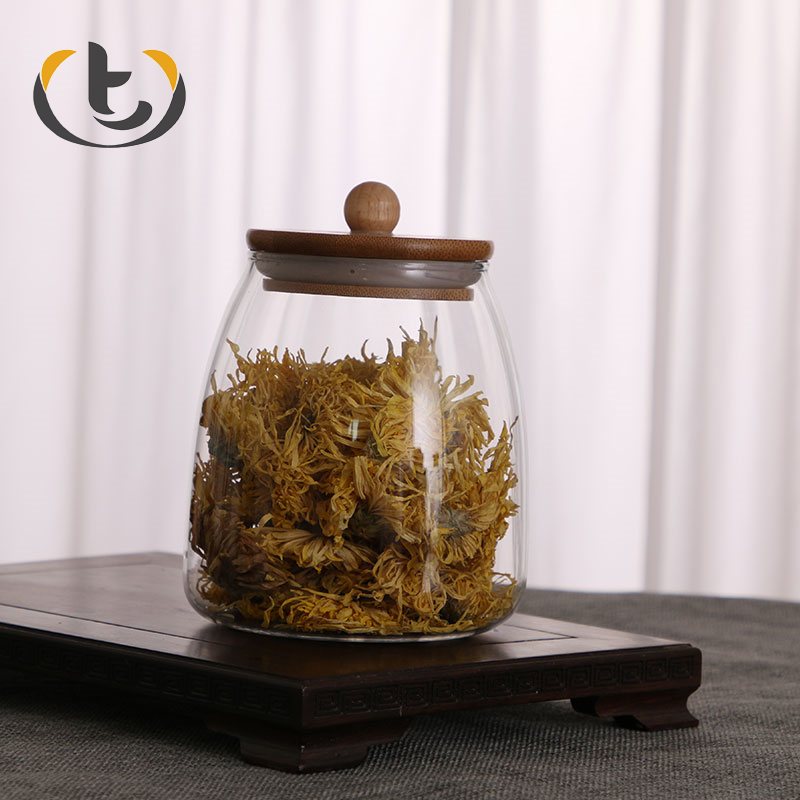 High quality glass juice jar with silicone lid oil glass jar