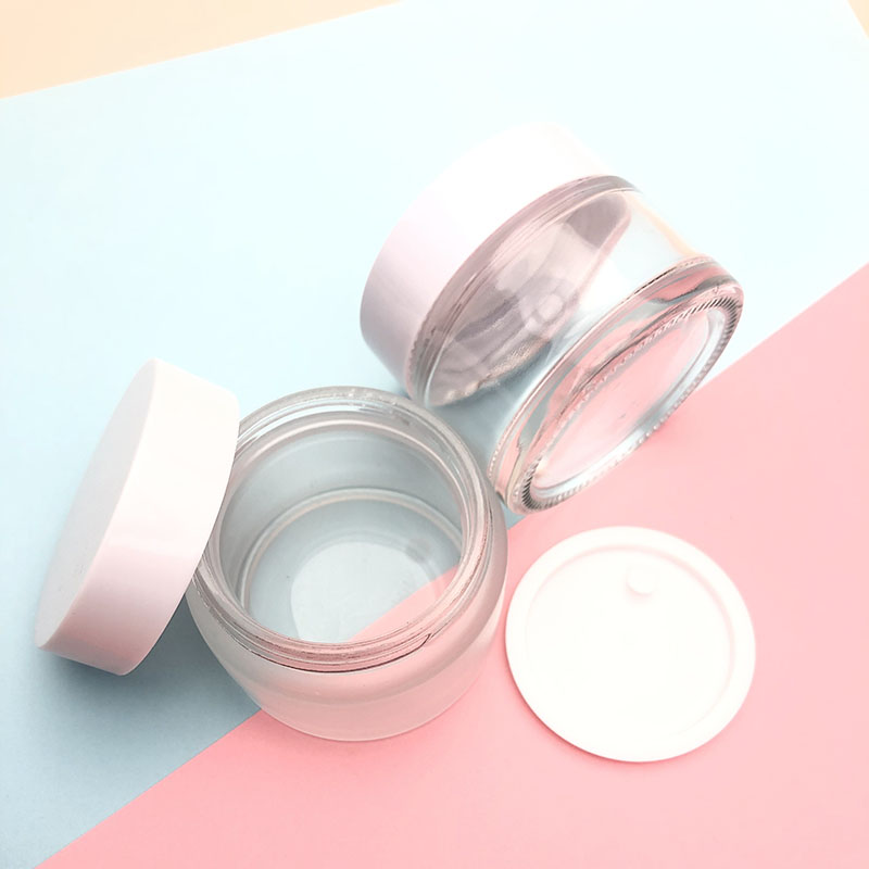 High quality glass skincare cream jar cosmetic cream glass jars for creams and lotions
