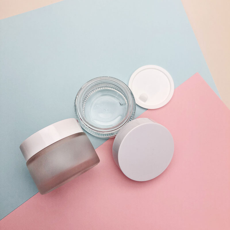 High quality glass skincare cream jar cosmetic cream jar cosmetic glass cream jar