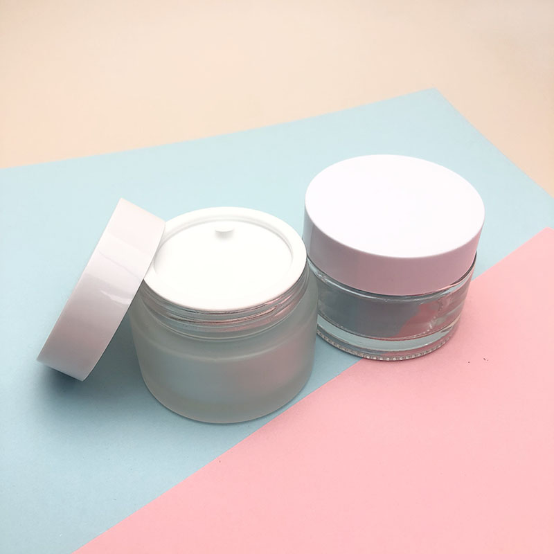 High quality glass skincare cream jar cosmetic cream jar cosmetic glass cream jar