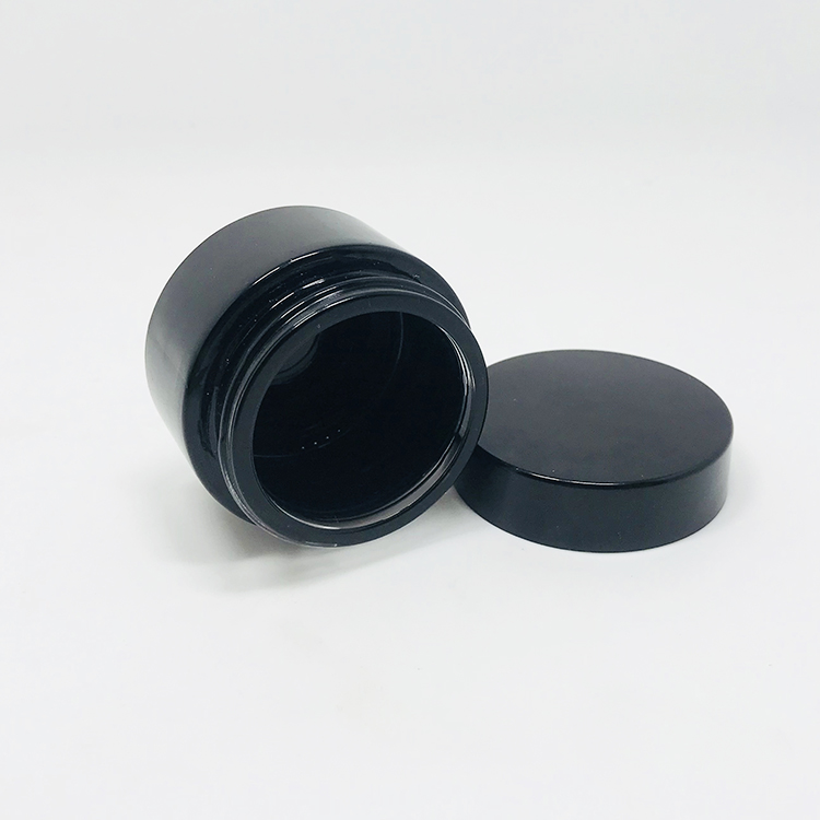 High quality green colored glass jar suppliers 50g frosted glass jar 5g 10g 15g 20g 30g 50g 100g 200g