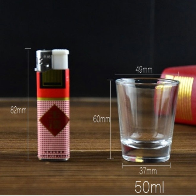 High quality high white glass soju cup glass wine cup