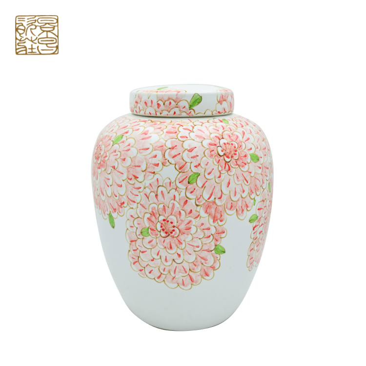 High quality home goods decorative ceramic storage jars large porcelain ginger jar